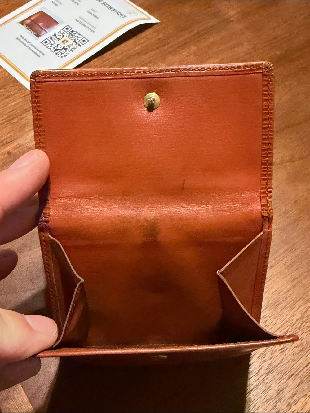 Louis Vuitton Tan Epi Leather Card Holder Wallet